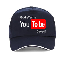 Load image into Gallery viewer, Funny God Wants You To Be Saved Baseball cap Men Summer Style adjustable sunhat Unisex Outdoor Snapback Jesus Christian Hats
