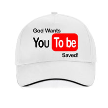 Load image into Gallery viewer, Funny God Wants You To Be Saved Baseball cap Men Summer Style adjustable sunhat Unisex Outdoor Snapback Jesus Christian Hats
